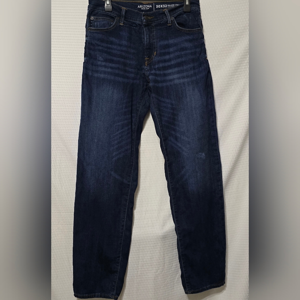 Arizona Jean Company Men's Deep Indigo Straight Jeans